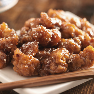 CRISPY HONEY SESAME CHICKEN, PRAWNS OR TOFU