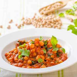 CHICKPEA SATAY WITH PUMPKIN AND SPINACH