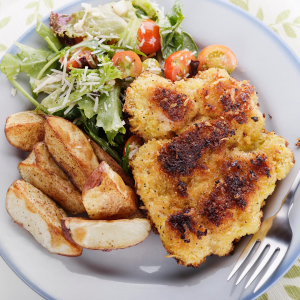 HEALTHY PARMESAN CRUSTED CHICKEN